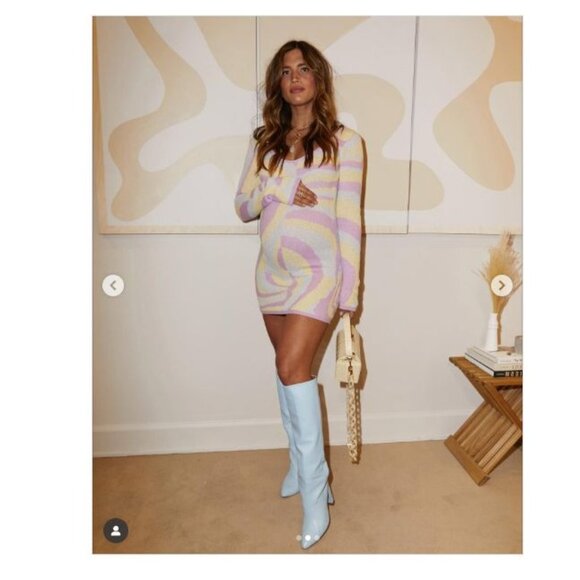 superdown Kia Low Back Dress in Multicolor Medium New Womens Knit Mini - Picture 8 of 10